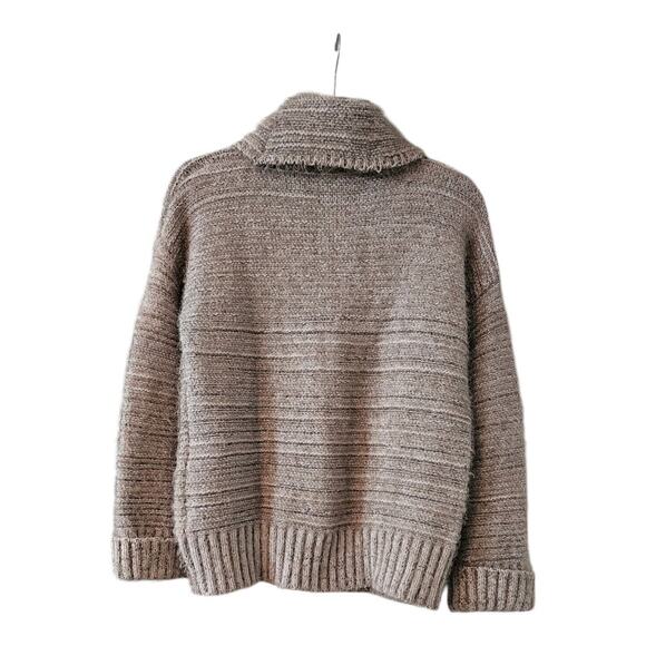 Olive + Oak Womens Size M Fuzzy Turtleneck Sweater Oversized Grey - Picture 2 of 9